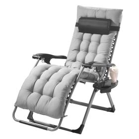 VEVOR Zero Gravity Chair 26" Zero Gravity Recliner Lounge Chair Indoor & Outdoor (Color: Gray, Width: 26")